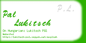 pal lukitsch business card